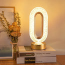 Luminária de Mesa Luxuosa em Cristal