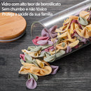 Kit 6 Potes Para Alimentos Com Tampa Bambu 200ML