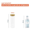 Potes de Vidro com Tampa de Bambu Oikos -  03 Pçs