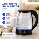 Chaleira Elétrica em Vidro 2L com Desligamento Automático