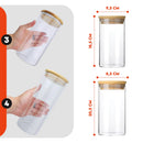 Potes de Vidro com Tampa de Bambu Oikos - 5 Pçs