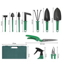 Kit de Ferramentas Para Jardinagem com 10 Peças + Maleta
