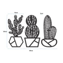Quadro Decorativo Floral Cactos 3 Peças