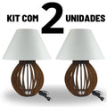 Abajur Design Com Cúpula de Mesa - 2 Peças