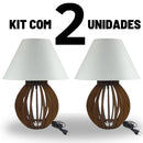 Abajur Design Com Cúpula de Mesa - 2 Peças